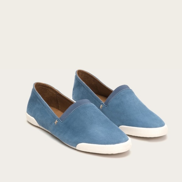 Frye Shoes - Frye blue suede Melanie slip on